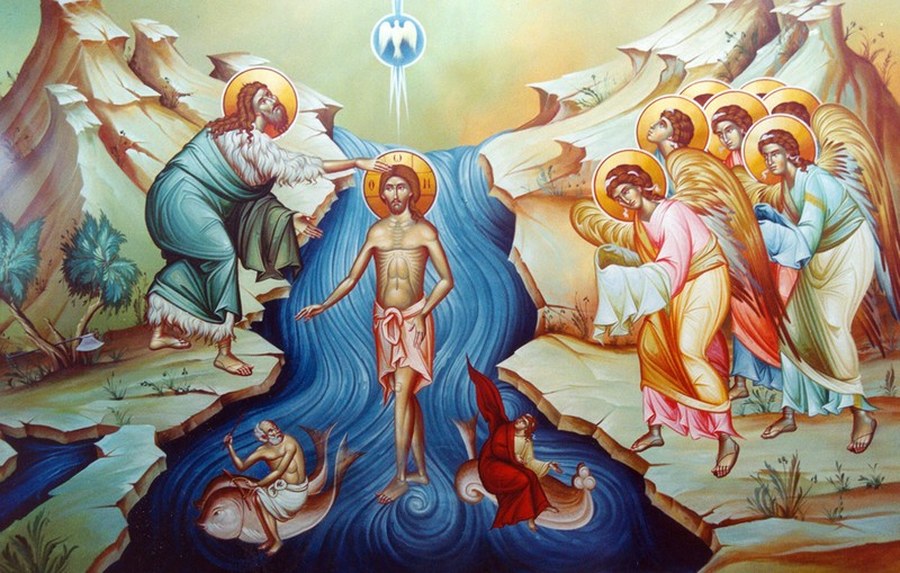 The Baptism of Christ -- Christ in the Jordan with John the Baptist