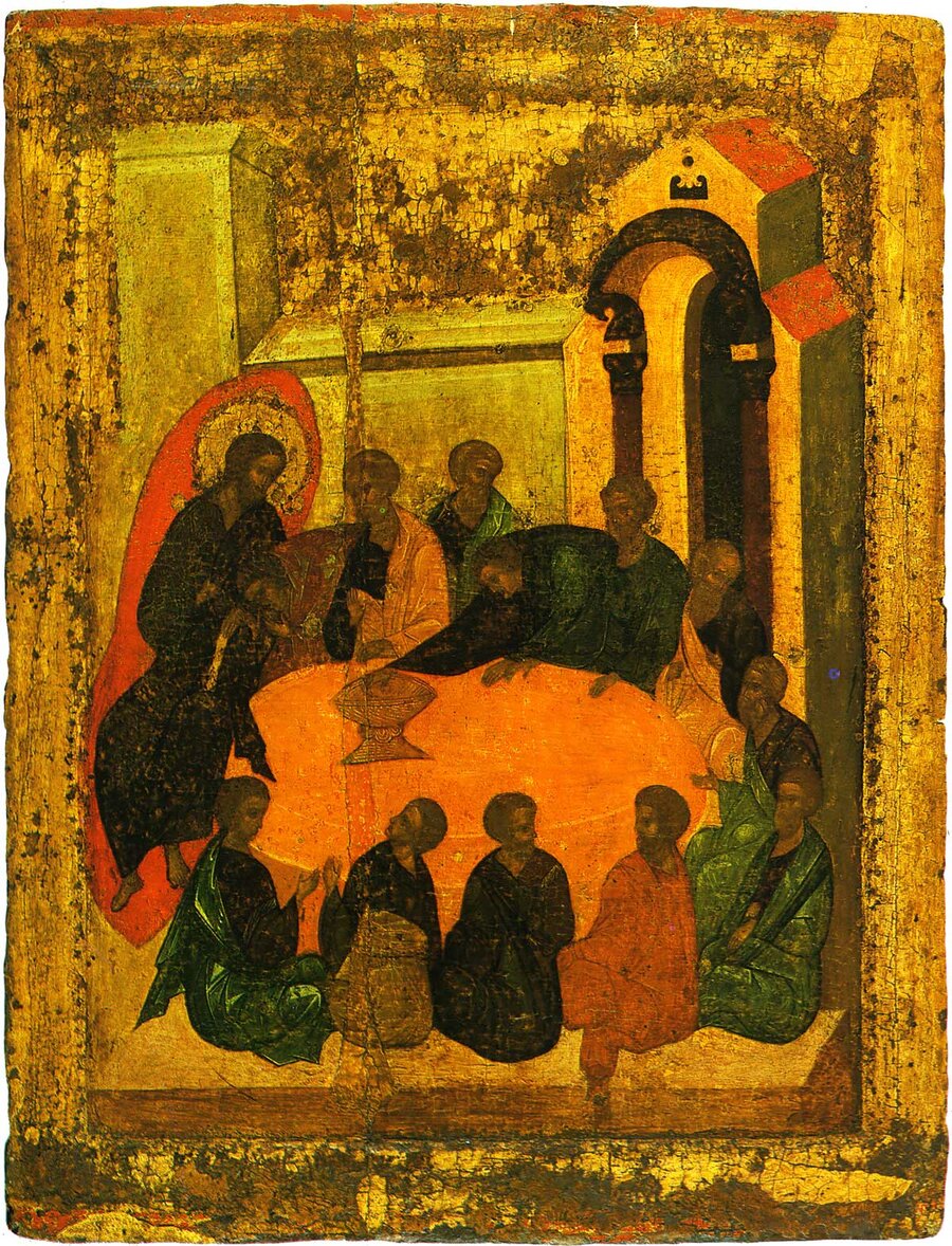 The Mystical Supper -- Christ giving the Eucharist to the apostles
