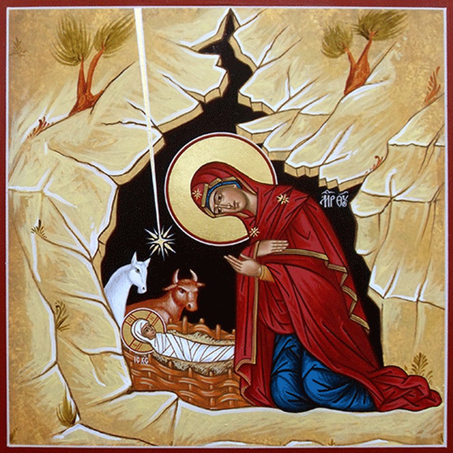 The Nativity -- the infant Christ in the cave at Bethlehem