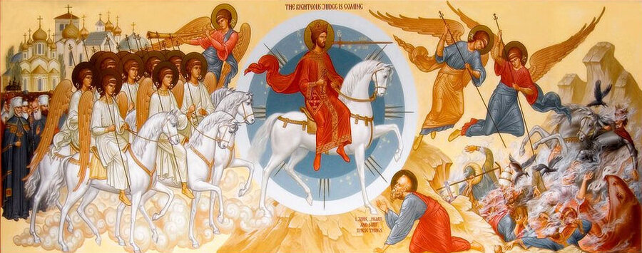 The Second Coming -- Christ the Righteous Judge upon a white horse